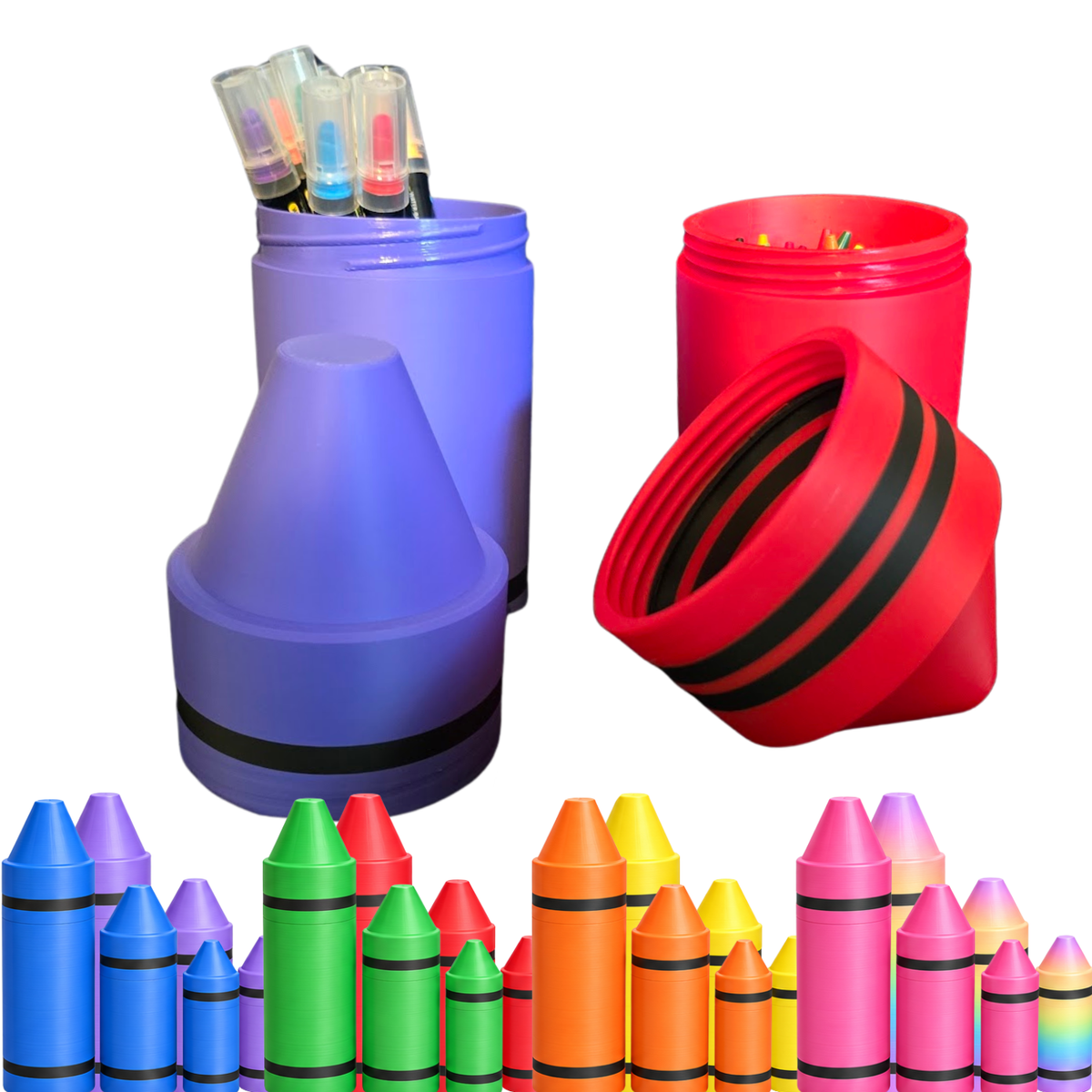 Crayon Shaped Art Container